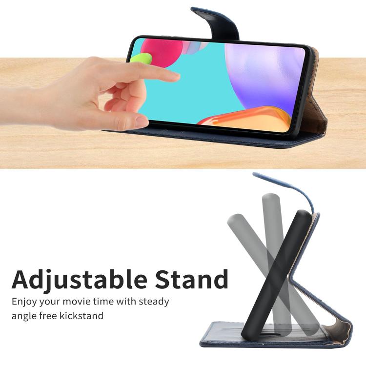 HT02 真皮防指紋左右開手機皮套