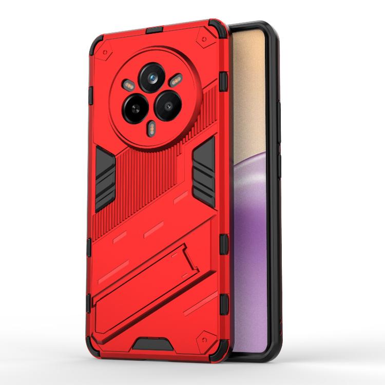 朋克鎧甲PC + TPU防摔組合殼帶摺疊支架