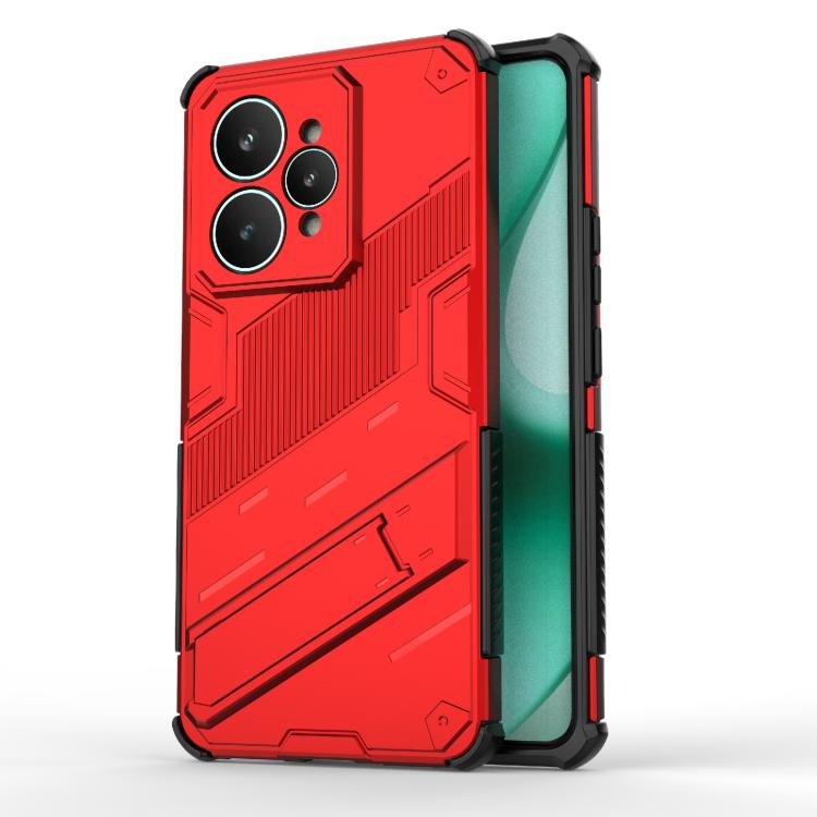 朋克鎧甲PC + TPU防摔組合殼帶摺疊支架