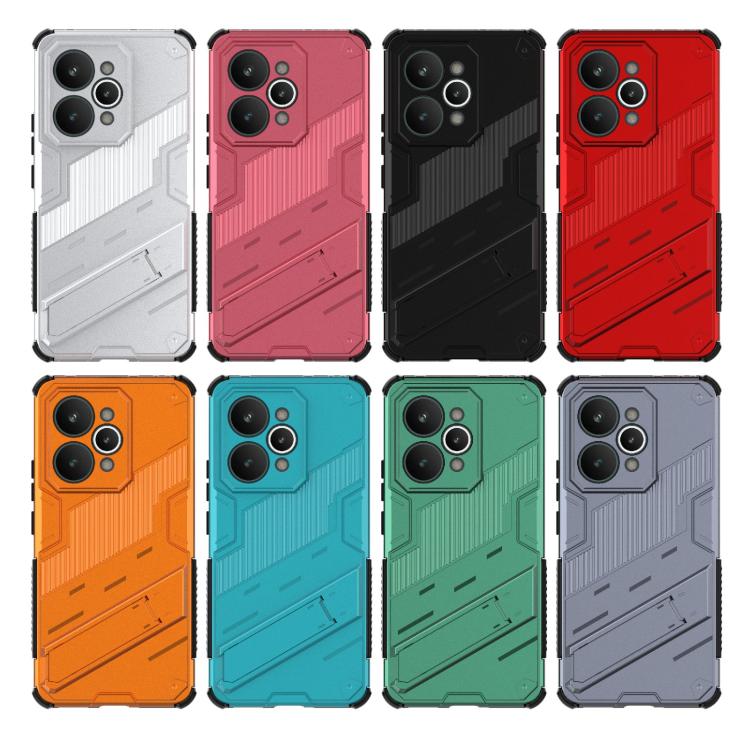 朋克鎧甲PC + TPU防摔組合殼帶摺疊支架