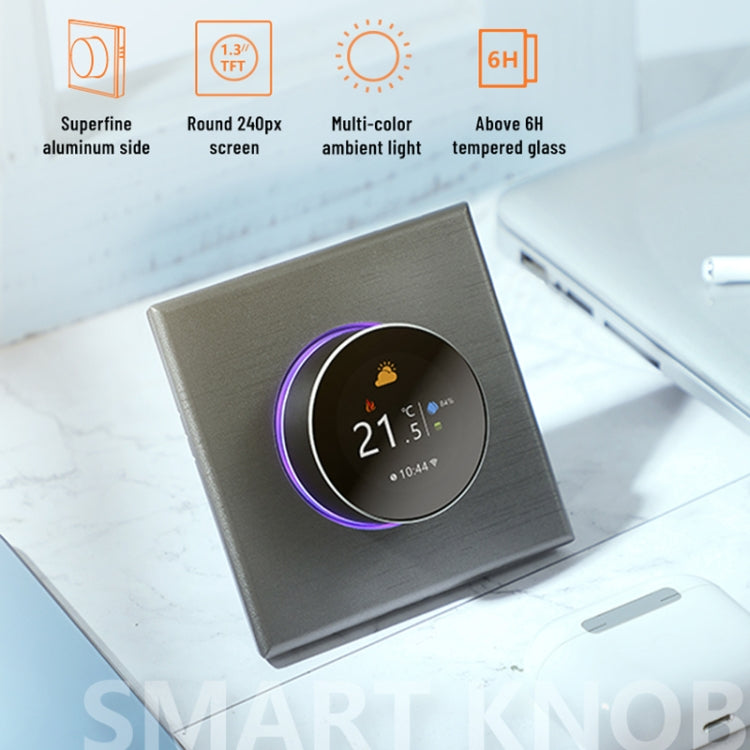 BHT-7000-GBLZB 240V AC 16A 智能旋鈕溫控器 電採暖控制器 帶Zigbee & WiFi