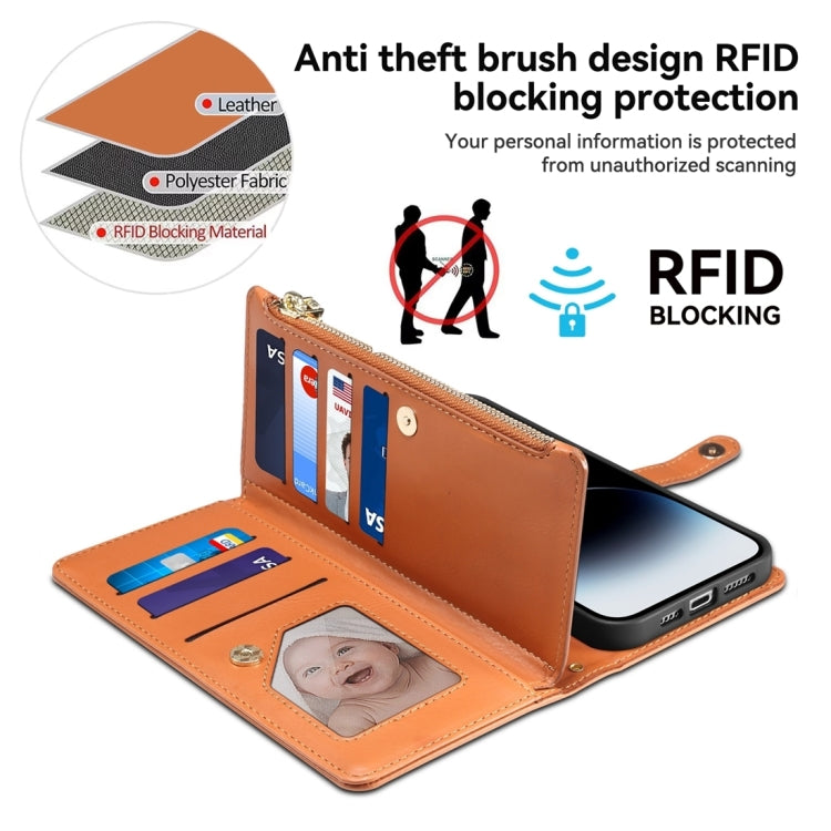 ESEBLE 星曜系列 掛繩拉鏈包RFID防盜刷手機皮套