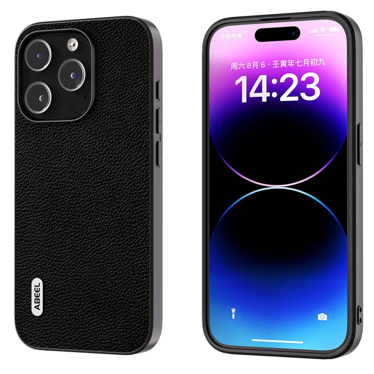 ABEEL黑邊真皮米諾手機殼