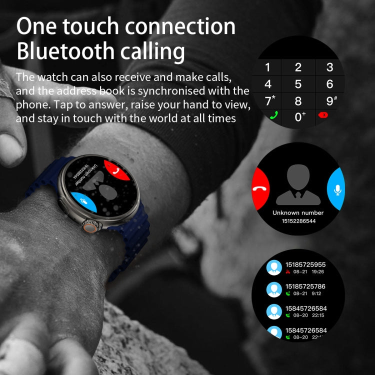 Z78 Ultra 1.52寸圓屏高清智能手錶支持心率/血氧監測