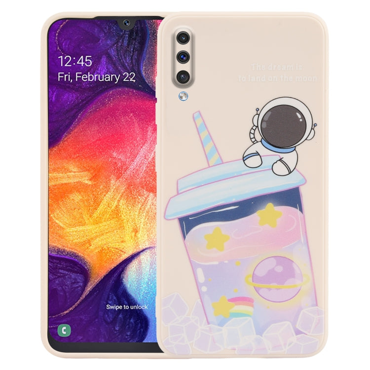 奶茶宇航員圖案液態硅膠手機殼