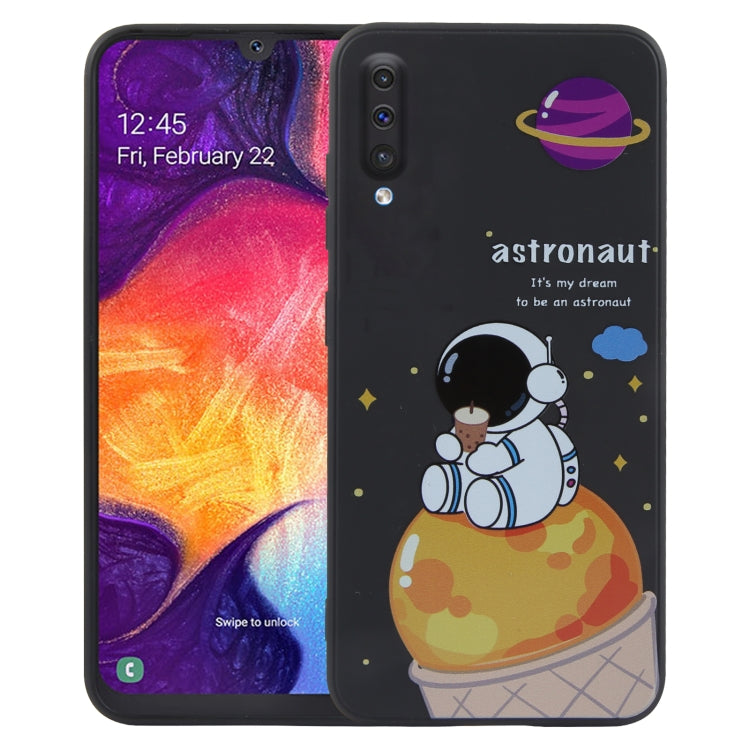 奶茶宇航員圖案液態硅膠手機殼