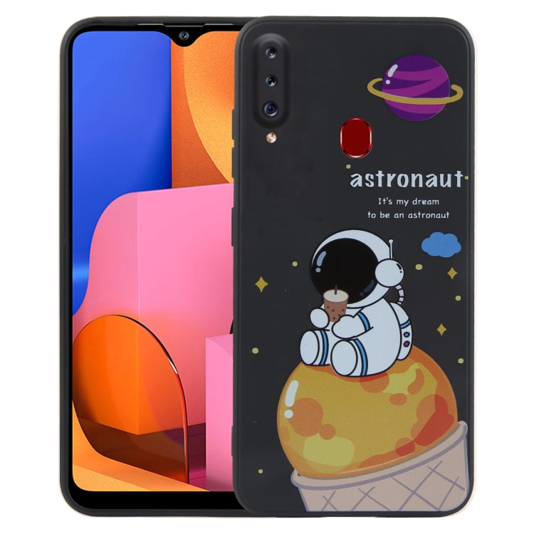 奶茶宇航員圖案液態硅膠手機殼