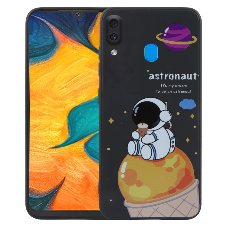 奶茶宇航員圖案液態硅膠手機殼