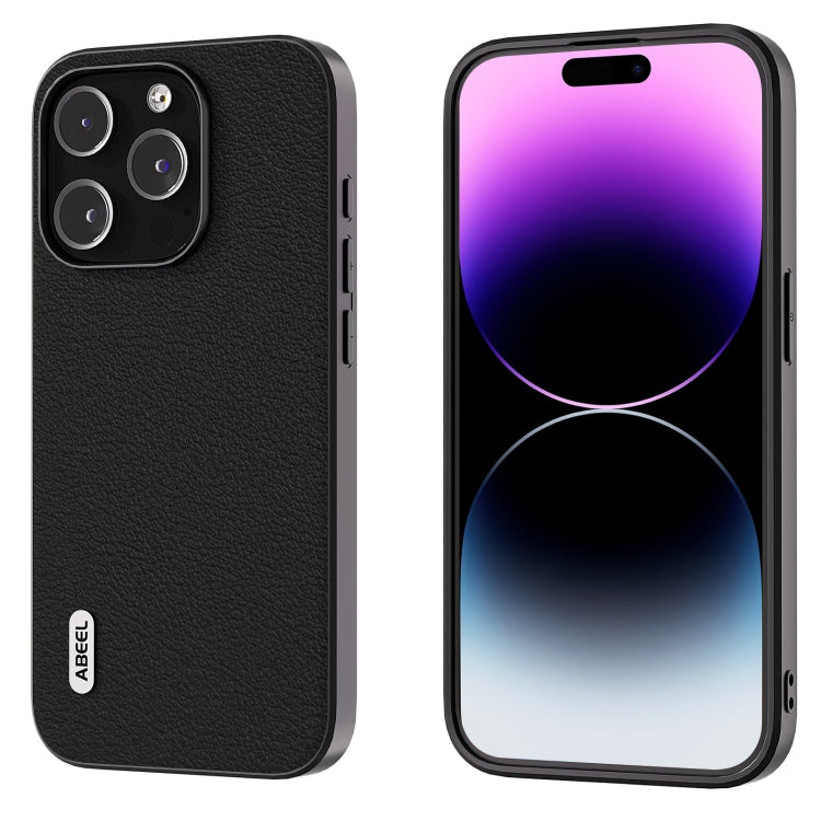 ABEEL真皮海浪黑邊手機殼