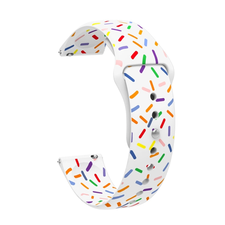 20mm 運動彩虹雨點硅膠錶帶