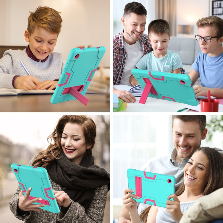 撞色機器人B款防摔硅膠PC保護殼 帶支架