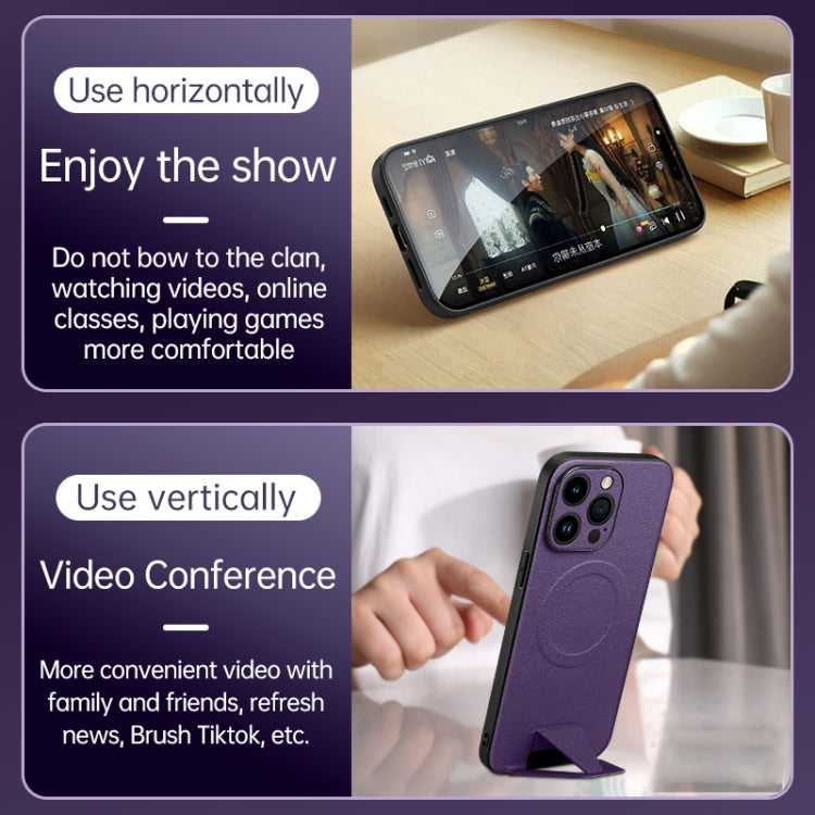 蘇拉達 星品系列 摺疊支架羊皮紋MagSafe手機殼