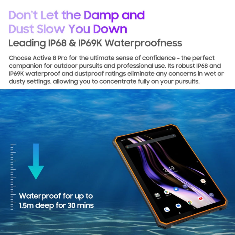 Blackview Active 8 Pro 10.36英寸4G三防平板 8GB+256GB 安卓14 MT6789八核 支持雙卡 全球版本自帶Google Play，歐規