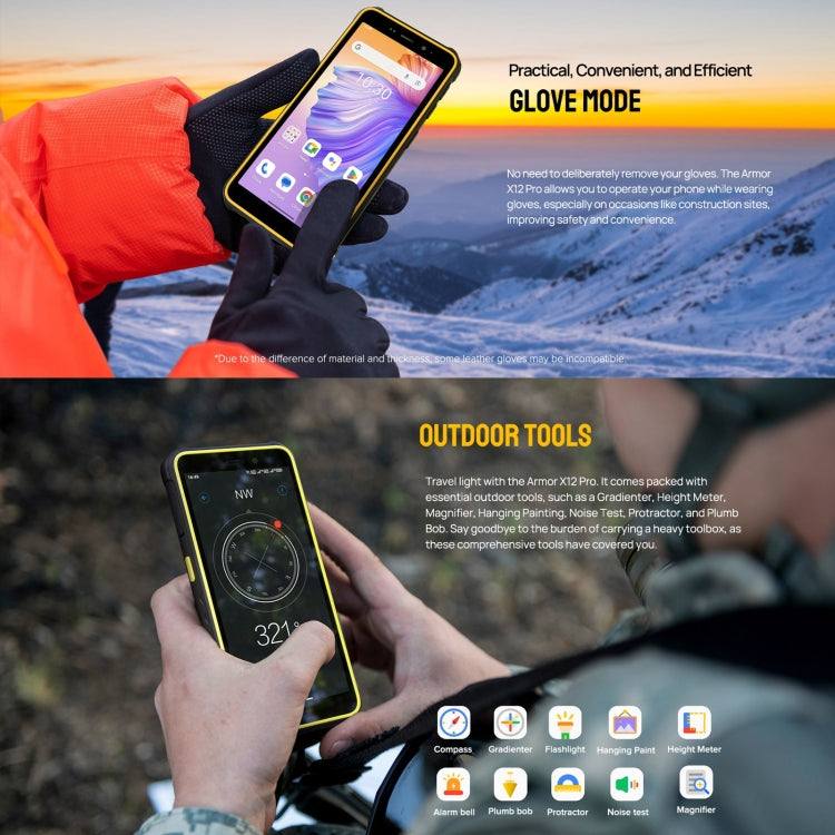 Ulefone Armor X12 Pro，IP68/IP69K三防機  5.45英寸安卓14 Helio G36八核, 網絡：4G, NFC