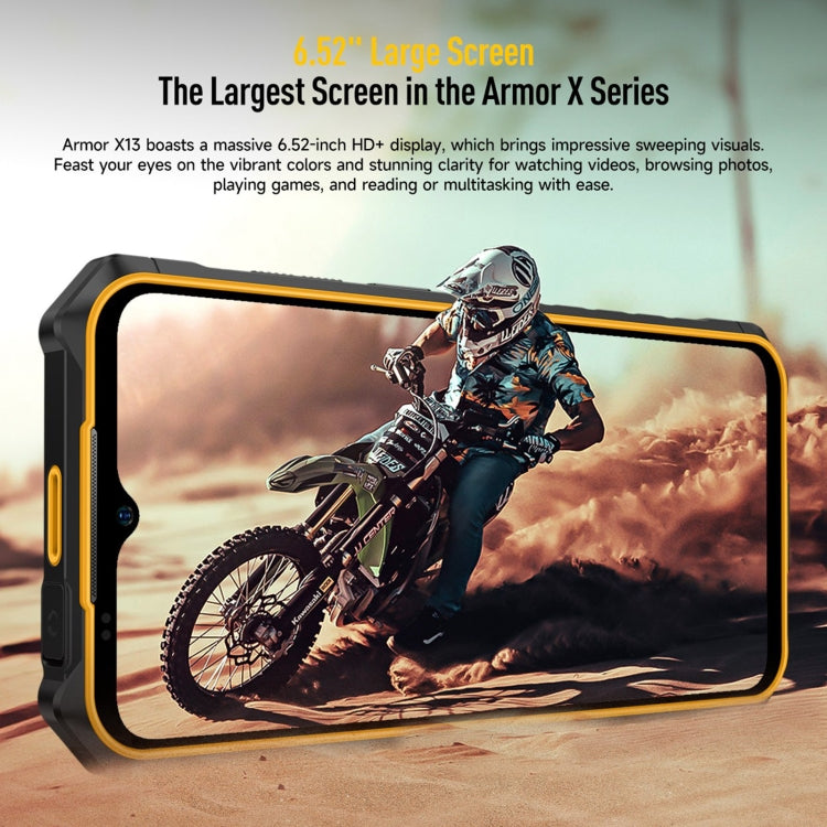 Ulefone Armor X13，IP68/IP69K三防機  6.52英寸安卓13 Helio G36八核, 網絡：4G, NFC, OTG