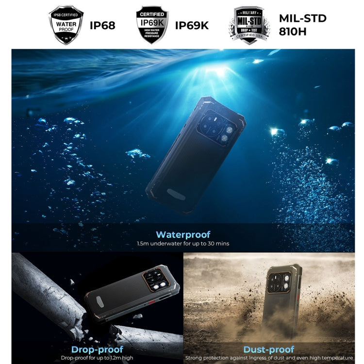 HOTWAV CYBER 13 Pro，IP68/IP69K三防機  6.6英寸安卓13 UNISOC T619八核, 網絡：4G, NFC, OTG