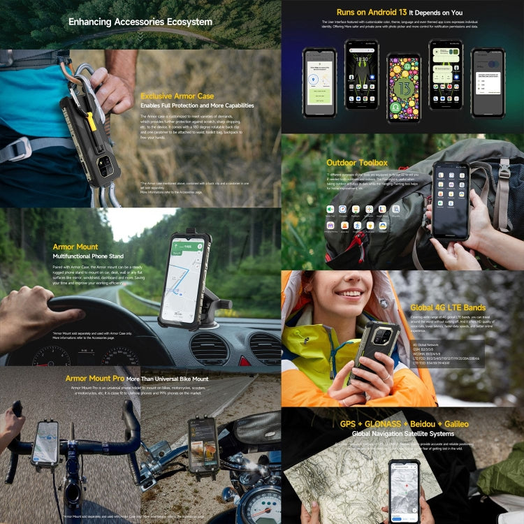 Ulefone Armor 22，IP68/IP69K三防機  6.58英寸安卓13 Helio G96八核, 網絡：4G, NFC, OTG