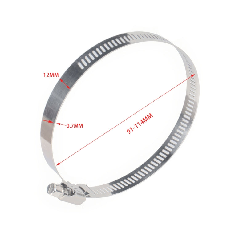 4件 不銹鋼喉箍 規格: 91-114mm