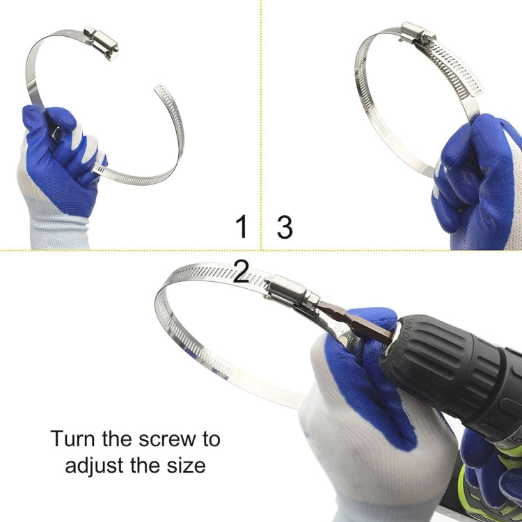 4件 不銹鋼喉箍 規格: 91-114mm