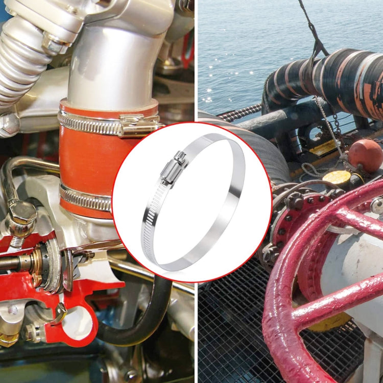 10件 不銹鋼喉箍 規格: 91-114mm