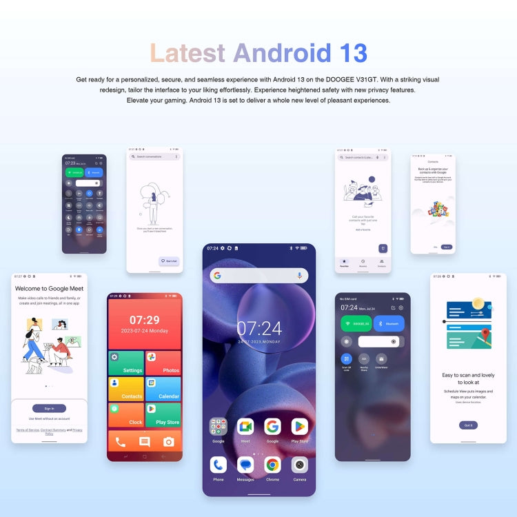 DOOGEE V31GT，熱像儀 三防機  6.58英寸安卓13 天璣1080八核, 網絡：5G, OTG, NFC 支持Google Pay, 12GB+256GB