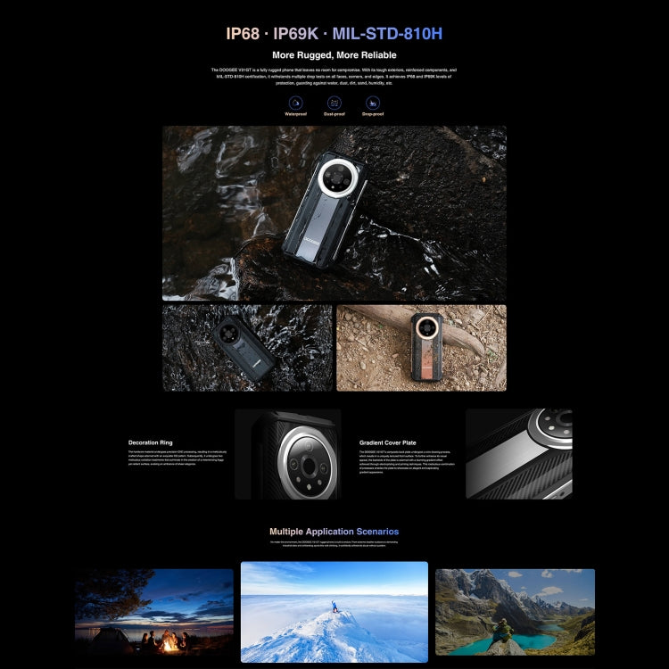 DOOGEE V31GT，熱像儀 三防機  6.58英寸安卓13 天璣1080八核, 網絡：5G, OTG, NFC 支持Google Pay, 12GB+256GB