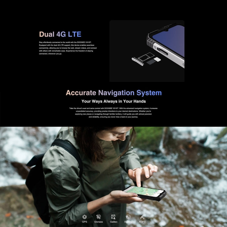 DOOGEE V31GT，熱像儀 三防機  6.58英寸安卓13 天璣1080八核, 網絡：5G, OTG, NFC 支持Google Pay, 12GB+256GB