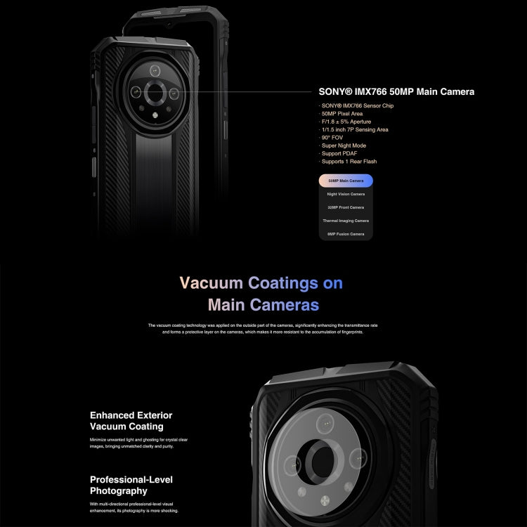 DOOGEE V31GT，熱像儀 三防機  6.58英寸安卓13 天璣1080八核, 網絡：5G, OTG, NFC 支持Google Pay, 12GB+256GB