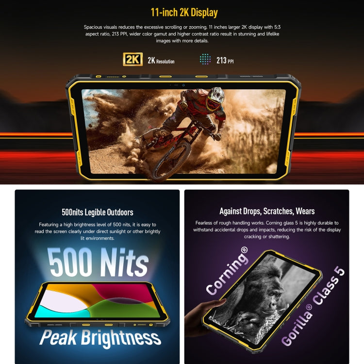 歐樂風 Armor Pad 2三防平板 16GB+256GB 11英寸安卓13 聯科發Helio G99八核 4G網絡