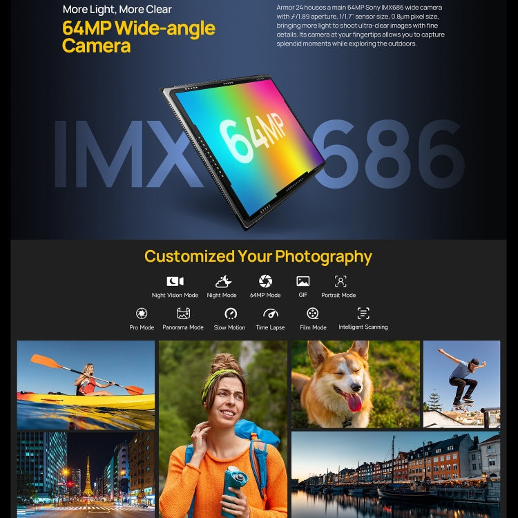 Ulefone Armor 24，三防機  6.78英寸安卓14 Helio G96八核, 網絡：4G, NFC