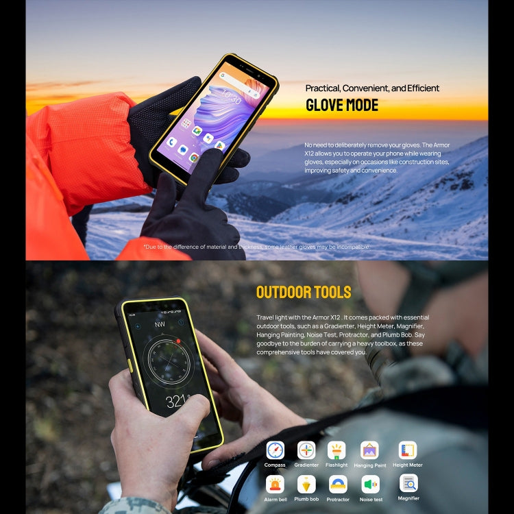 Ulefone Armor X12，三防機  5.45英寸安卓13 Go Helio A22 四核, 網絡：4G, NFC