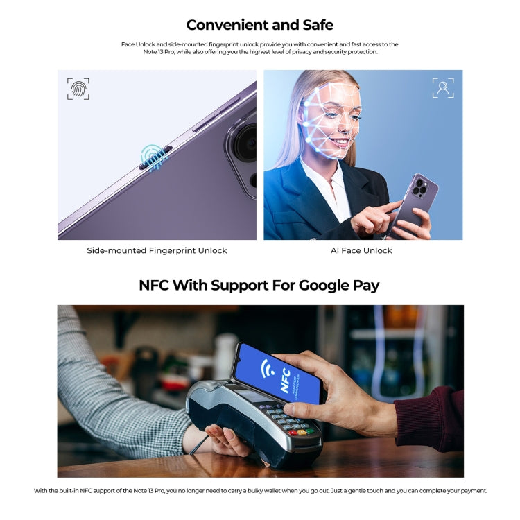 HOTWAV Note 13 Pro，6.6寸安卓13, UniSOC UMS9230 T606八核, 4G網絡 OTG