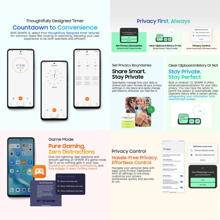 Blackview SHARK 8，指紋解鎖, 6.78英寸安卓13 MTK6789 Helio G99八核,  OTG, 4G網絡