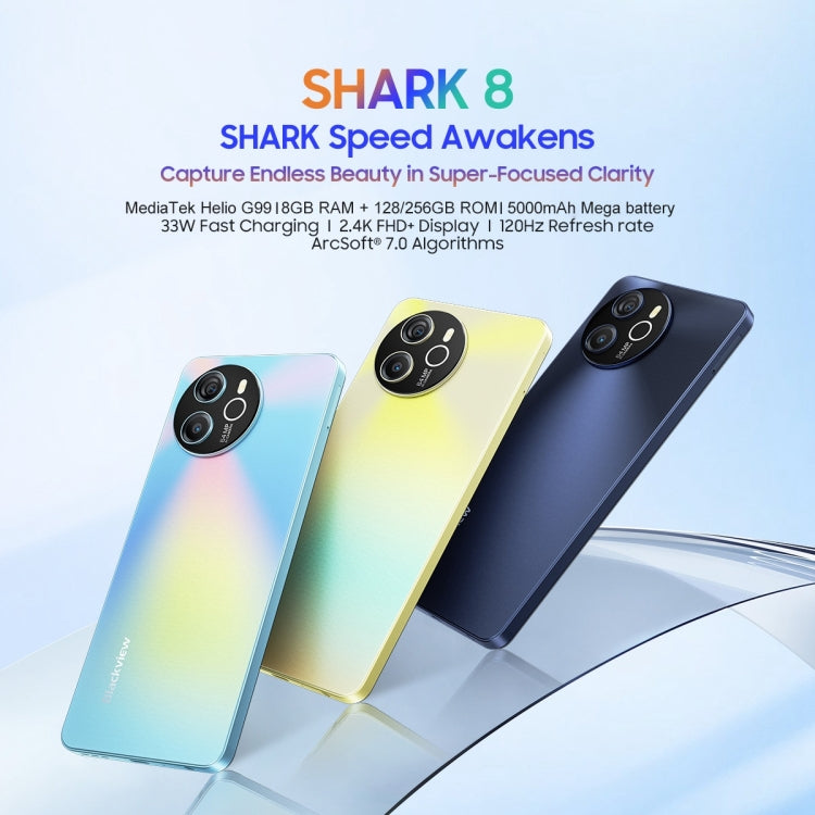 Blackview SHARK 8，指紋解鎖, 6.78英寸安卓13 MTK6789 Helio G99八核,  OTG, 4G網絡