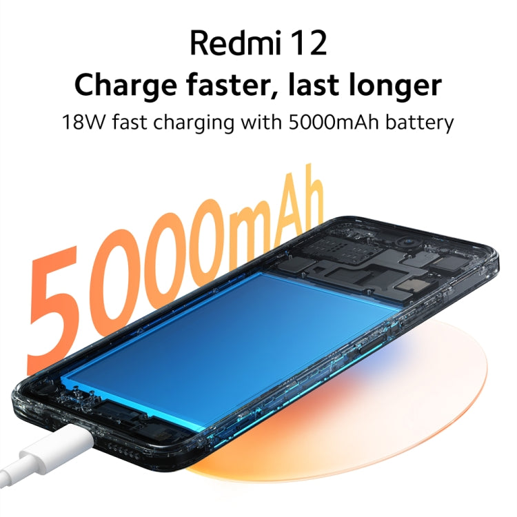 Xiaomi Redmi 12國際版，6.79英寸MIUI 14 聯發科Helio G88八核2.0GHz，網絡：4G, 4GB+128GB, 8GB+128GB
