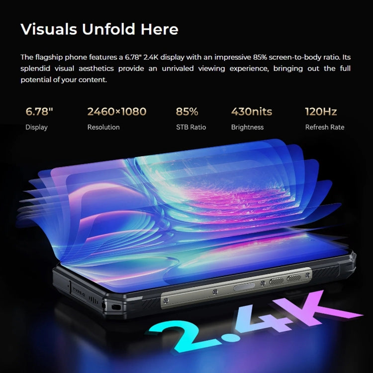 Oukitel WP30 Pro 5G，IP68/IP69K三防機, 6.78英寸+1.8英寸聯發科天璣8050八核，NFC，OTG, 網絡：5G