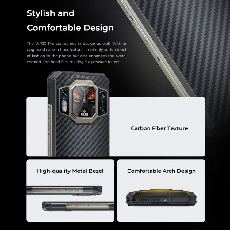 Oukitel WP30 Pro 5G，IP68/IP69K三防機, 6.78英寸+1.8英寸聯發科天璣8050八核，NFC，OTG, 網絡：5G