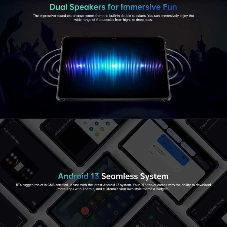 OUKITEL RT6 10.1英寸IP68/IP69K三防平板，安卓13 MT8788八核 支持雙卡，4G網絡，歐規, RT6 8GB+256GB