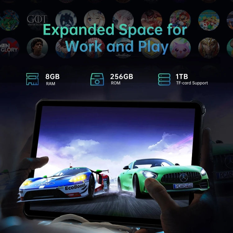 OUKITEL RT6 10.1英寸IP68/IP69K三防平板，安卓13 MT8788八核 支持雙卡，4G網絡，歐規, RT6 8GB+256GB