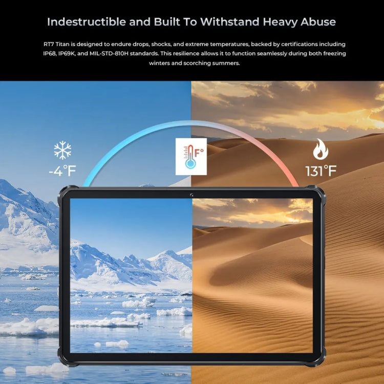 OUKITEL RT7 TITAN 10.1英寸IP68/IP69K三防平板，安卓13 MT8788八核 支持雙卡，4G網絡，歐規, RT7 4G 8GB+256GB