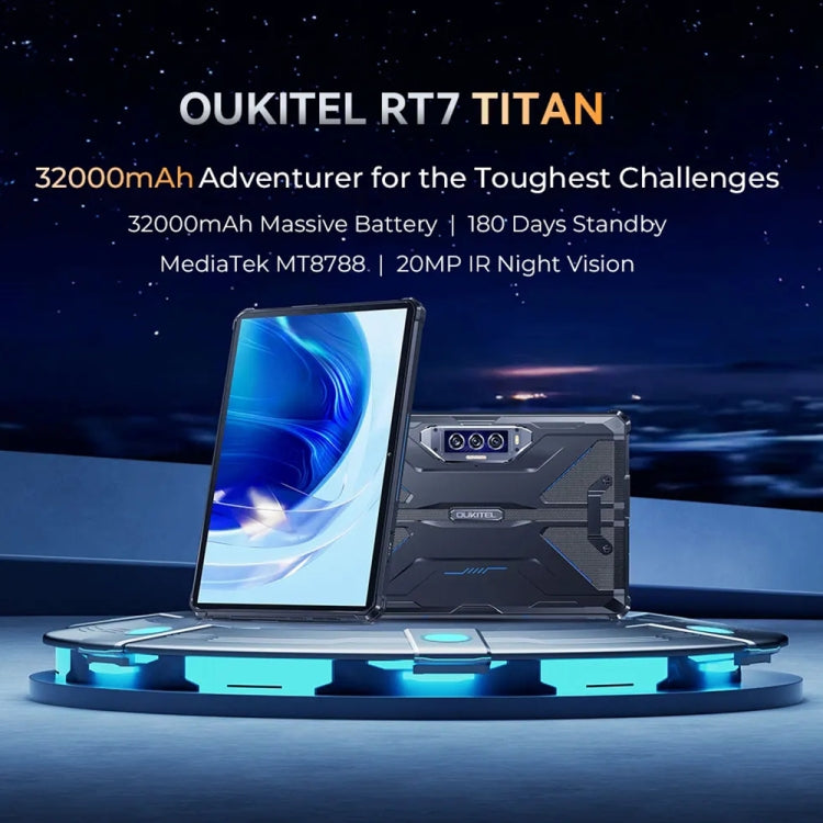 OUKITEL RT7 TITAN 10.1英寸IP68/IP69K三防平板，安卓13 MT8788八核 支持雙卡，4G網絡，歐規, RT7 4G 8GB+256GB