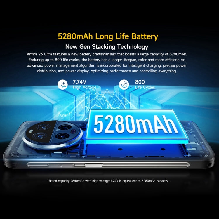 Ulefone Armor 23 Ultra三防機，6.78英寸安卓13天璣8020八核, 網絡：5G, NFC, OTG,  衛星短報文