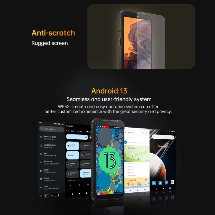 Oukitel WP32，IP68/IP69K三防機, 5.93英寸Unisoc Tiger T606八核，NFC，OTG, 網絡：4G