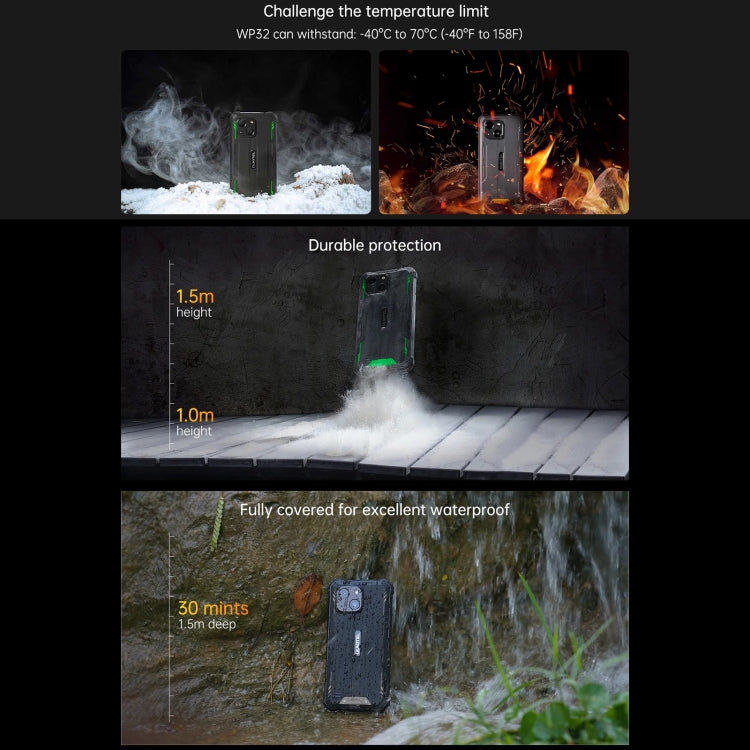 Oukitel WP32，IP68/IP69K三防機, 5.93英寸Unisoc Tiger T606八核，NFC，OTG, 網絡：4G