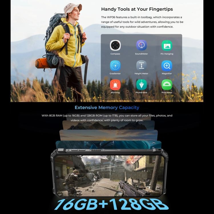 Oukitel WP36，IP68/IP69K三防機, 6.52英寸聯發科MT8788八核，NFC, OTG, 網絡：4G