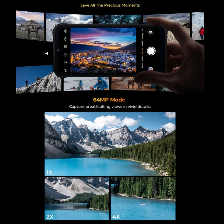 HOTWAV W11三防機，6.6英寸安卓13 MT8788八核, 網絡：4G, OTG，帶錄音通話, 6GB+256GB