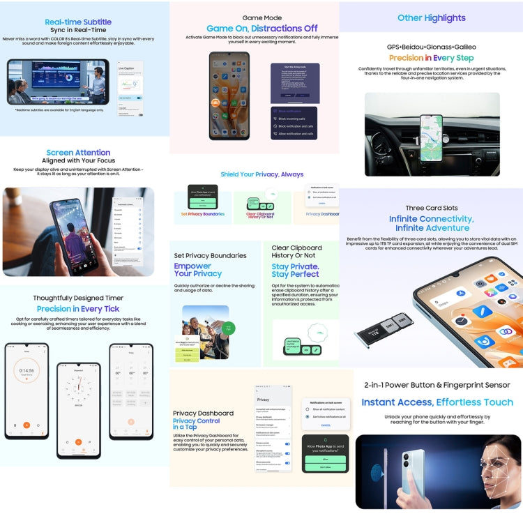 Blackview COLOR 8，指紋/臉部解鎖, 6.75英寸安卓13  Unisoc T616八核,  OTG, 4G網絡