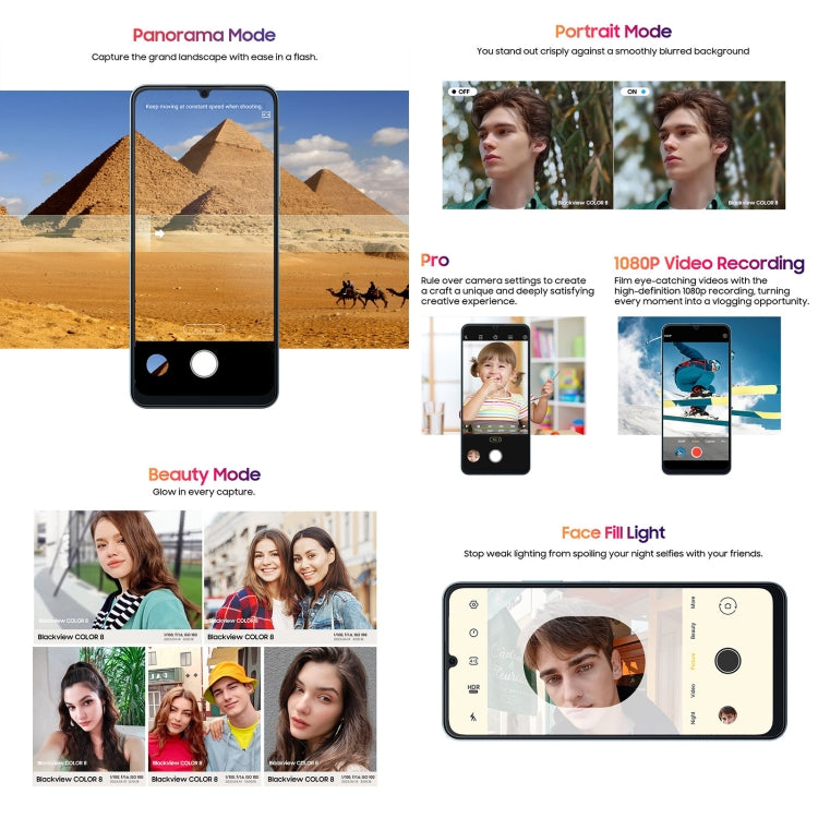 Blackview COLOR 8，指紋/臉部解鎖, 6.75英寸安卓13  Unisoc T616八核,  OTG, 4G網絡