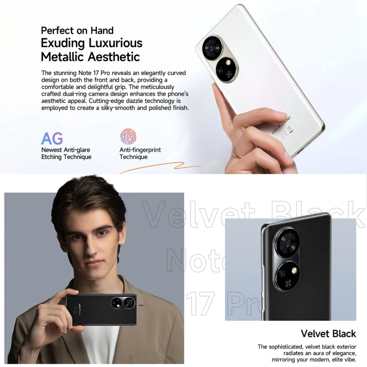 Ulefone Note 17 Pro，屏幕指紋，6.78英寸Android 13 MediaTek Helio G99 MTK6789八核，NFC 網絡：4G