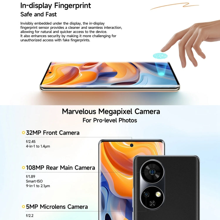 Ulefone Note 17 Pro，屏幕指紋，6.78英寸Android 13 MediaTek Helio G99 MTK6789八核，NFC 網絡：4G